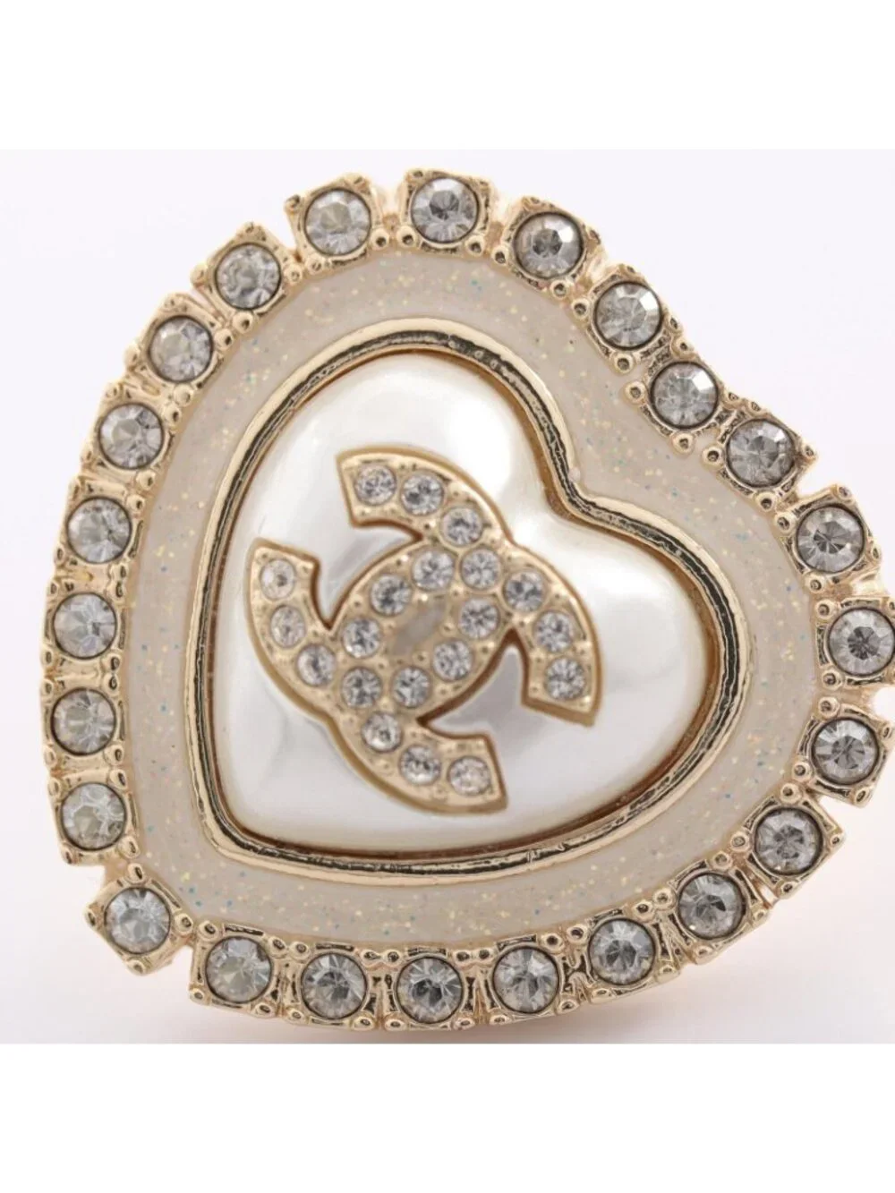 Chanel Earrings CC Logo Heart